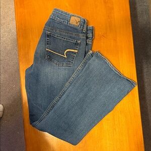 Stylish Blue Straight Leg Women's Jeans